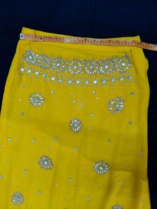 Yellow Embellished Indian Lehnga Choli With Dupatt