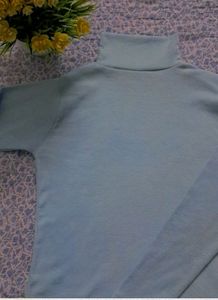 Pretty Pastel Blue Long Sleeved Turtleneck