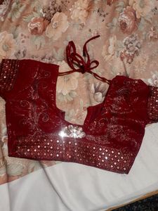 Lehenga Saree With Matching Jewellery.