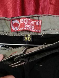 Black Cargo Pants with Belt