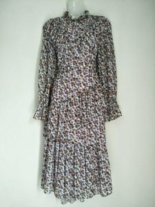 Vintage Printed Midi Dress