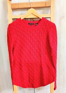 Liz Claiborne Red Knit Sweater size-36