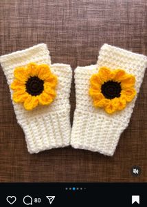 Heart Fingerless Gloves