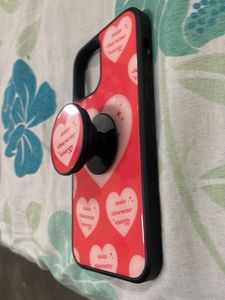IPHONE 12/ 12 Pro Pink Cases With Pop Socket
