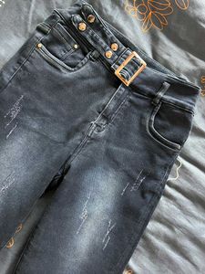 Stylish Denim Jeans with Belt