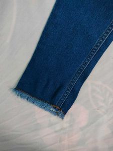 Ripped Hem Jeans