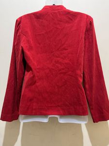 Vintage Red &amp; Black Suede Jacket