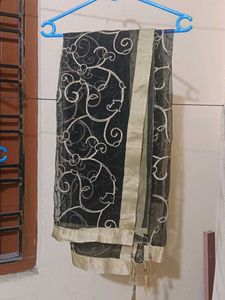 Elegant Black Net Dupatta