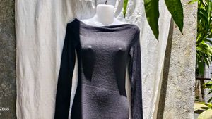 I. Black Bodycon Midi Dress