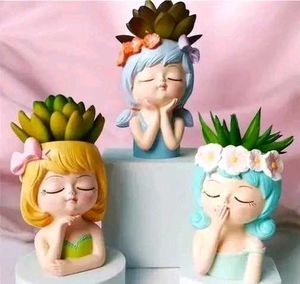 Cute Girl Succulent Planters