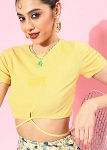 Roadster Strings Attached Crop Top