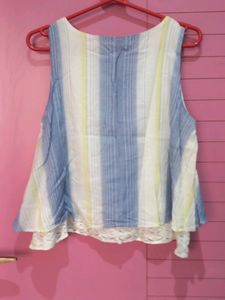 White And Blue Top