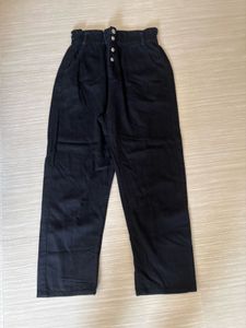 Zara Black Paperbag Waist Pants