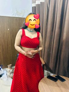 Stunning Red Lehenga Choli Set