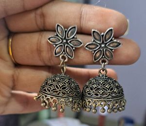 Silver Oxidized Earring