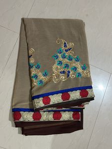 Brown Women Saree