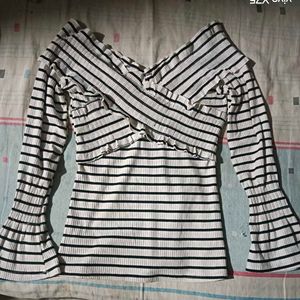 Striped Off-Shoulder Top