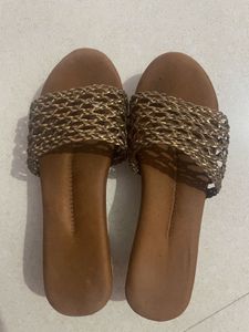Brown Crochet Heel/wedge