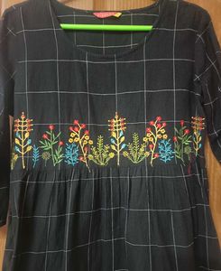 Black Colour Top For Women