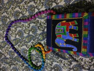Elephant Embroidered Shoulder Bag