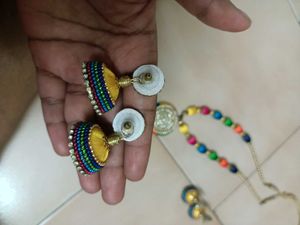 Multi Colour Thread Jewellery Set✨