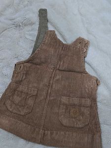 Girls Dungree Corduroy Brown- 0-6m