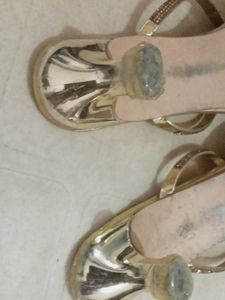 Womens Stones Golden Chappal