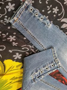 Blue Skinny Distressed Women Jeans