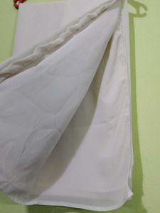 Full White Chiffon Saree