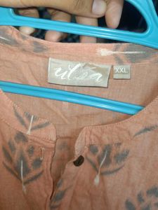 Peach Floral Print Kurti