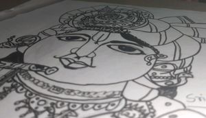 Drawing Of Sri Krishna|Skatch|Artsofsujit