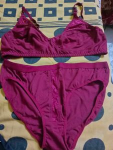 Burgundy Bra &amp; Panty Set