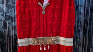 Elegant Red Ethnic Gown