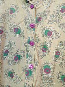 Cotton Long Top Peplum Tunic