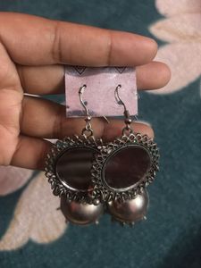 Silver Jhumka Earrings