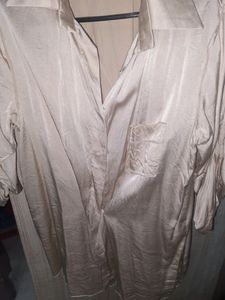 Satin Button Up Shirt
