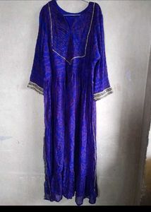 Blue And Red Kurta Set