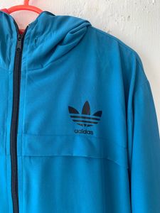 Adidas Blue Zip-Up Hoodie