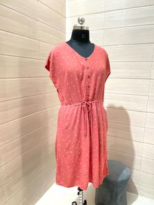 Pintresty🌸 Coral Polka Dot Dress