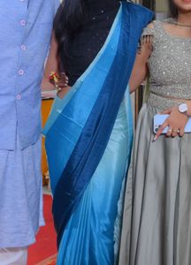 Women Blue Ready To Wear Saree
