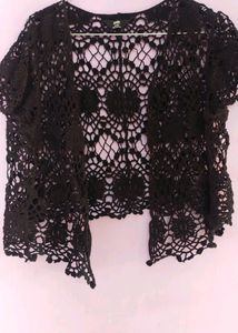 Stylish Black🖤Net,Woolen Shrug  Letest For Women