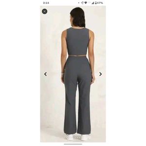 Gray Sleeveless Co-ord Set