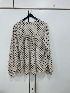 🌸 Effortless Elegance: M&amp;S Polka Dot Blouse 🌸
