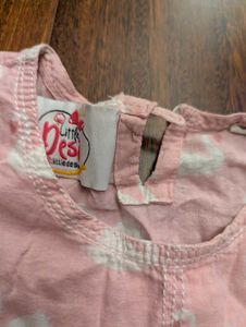 Cute Swan Print Baby Dress