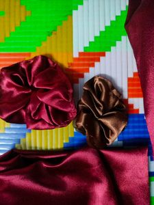 Maroon Satin Pillow Covers