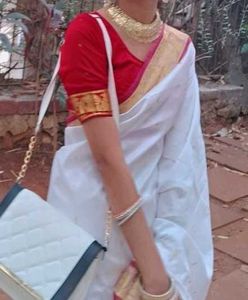 Elegant White Saree