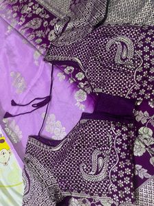 Elegant Purple Banarasi Saree
