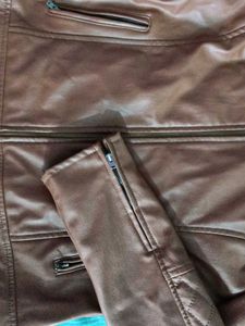 Brown Faux Leather Jacket