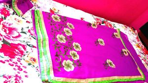 Elegant Floral Saree 2