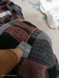 Formal Loose  Shirt With Check Design